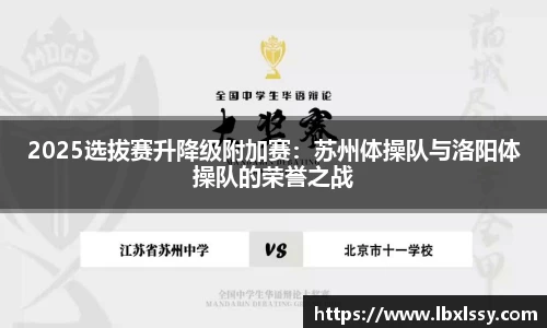 2025选拔赛升降级附加赛：苏州体操队与洛阳体操队的荣誉之战